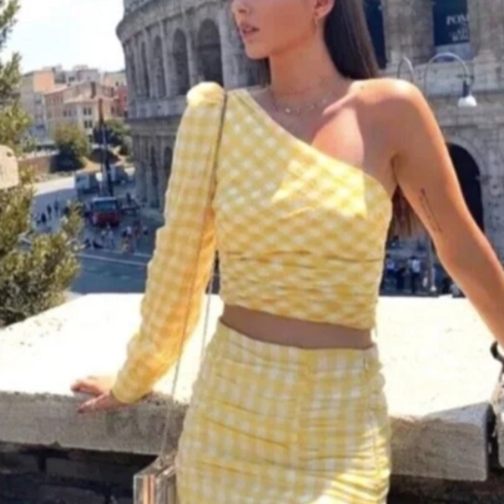 Zara Gingham Crop Top